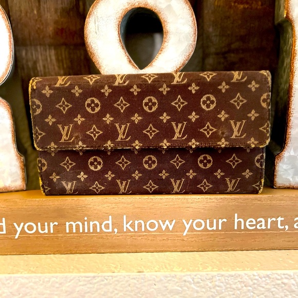 Louis Vuitton Brown Monogram Mini Lin Canvas Porte Tresor International Wallet - Picture 2 of 15